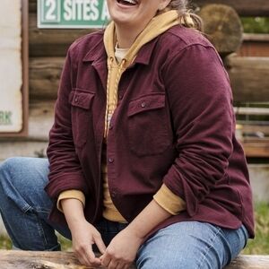 Tucker & Tate Burgundy Cotton Fromt Double Pocket Long-Sleeve Button-Up Shirt